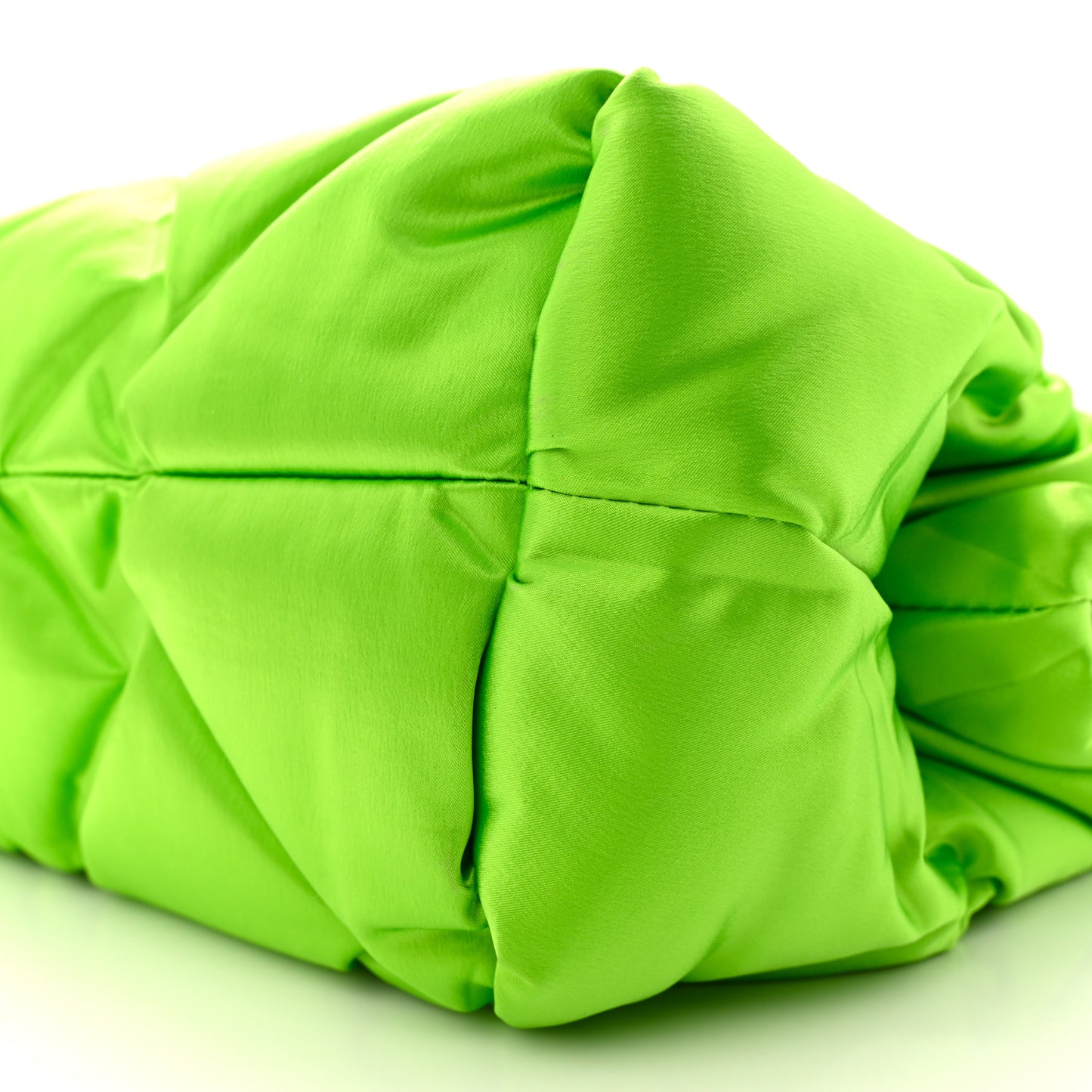Satin Intrecciato The Point Triangle Bag Green