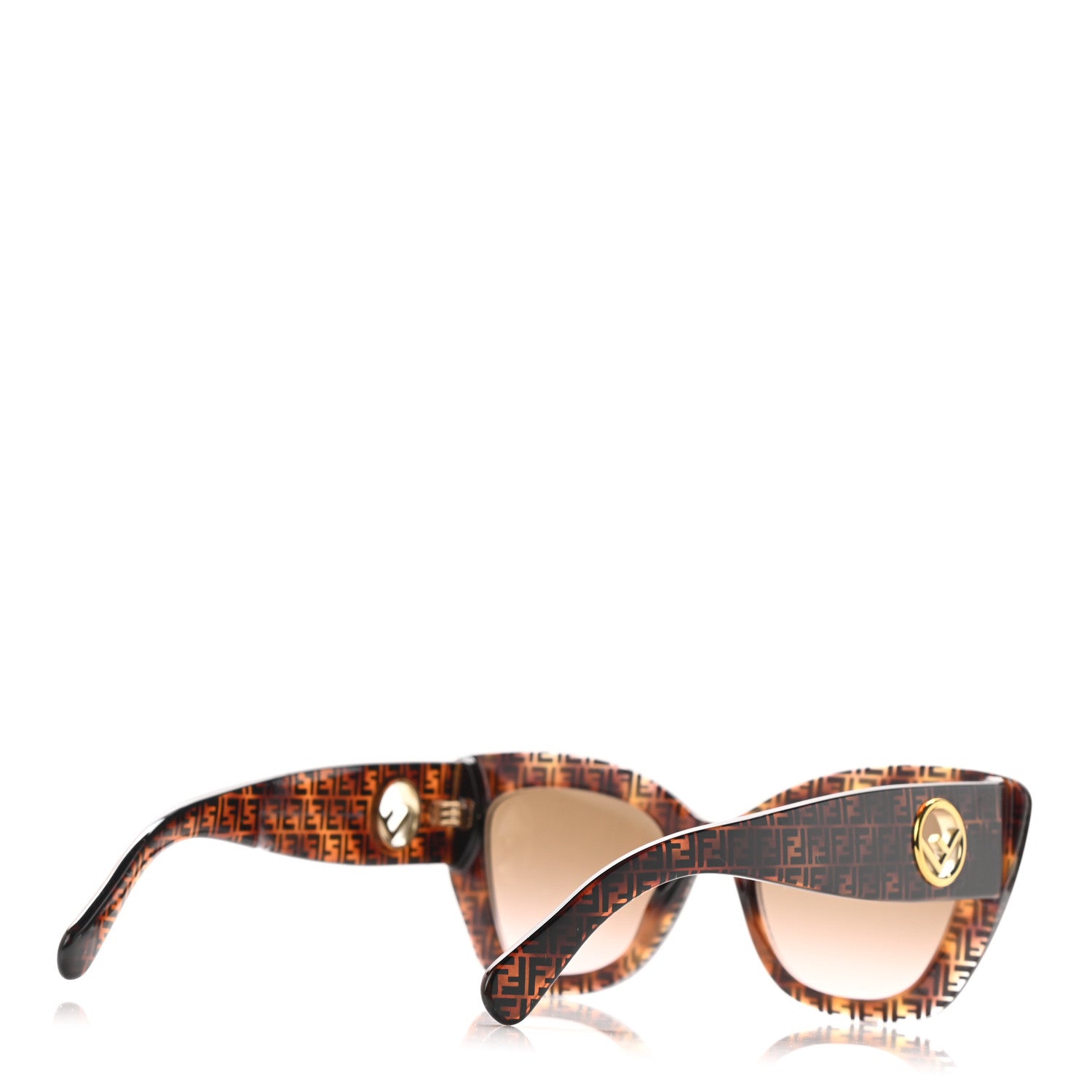 Fendi Acetate F is Fendi FF 51mm Cat Eye Sunglasses 0327/S Tortoise Camouflage 4 of 5