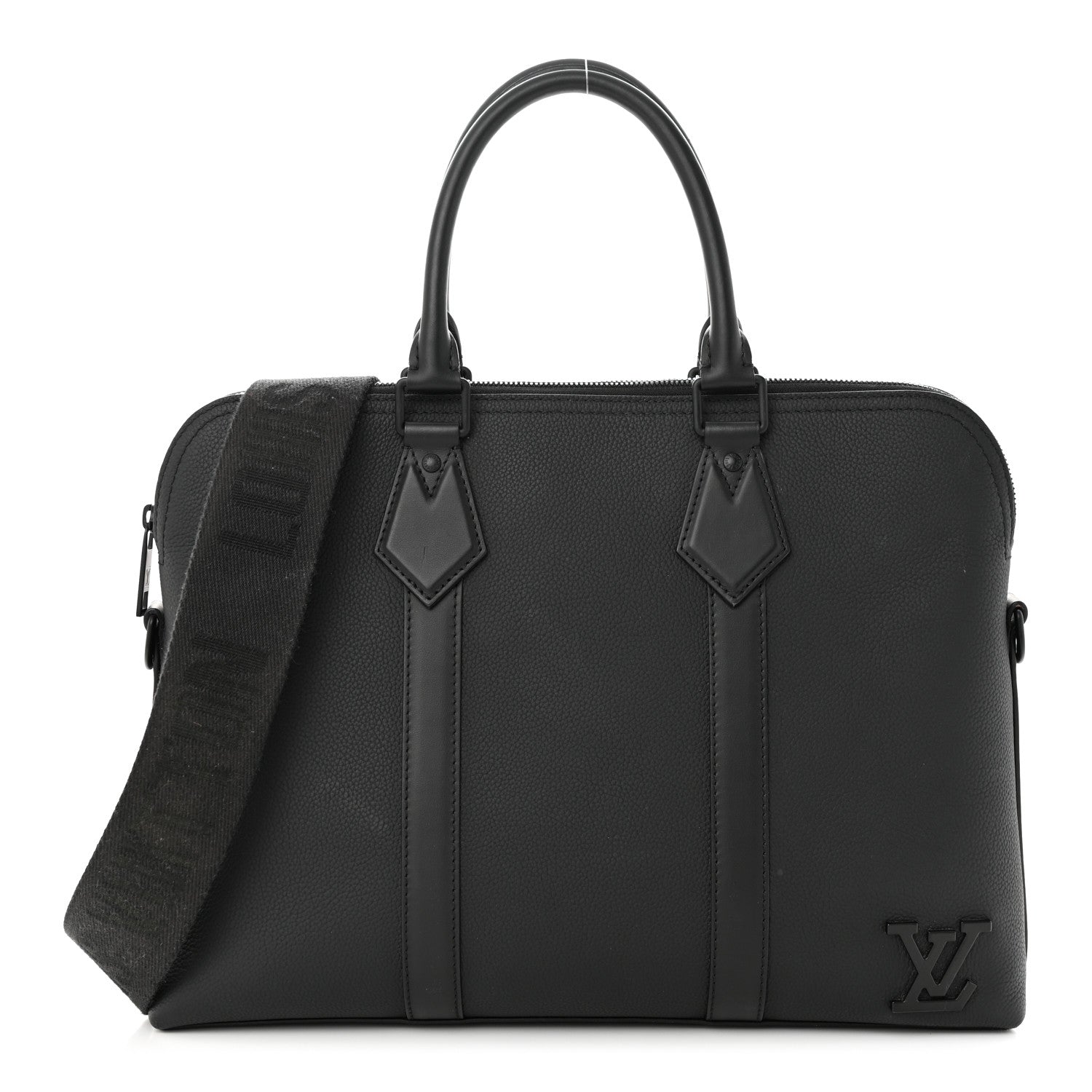 Louis Vuitton Calfskin Aerogram Takeoff Briefcase Black 1 of 11