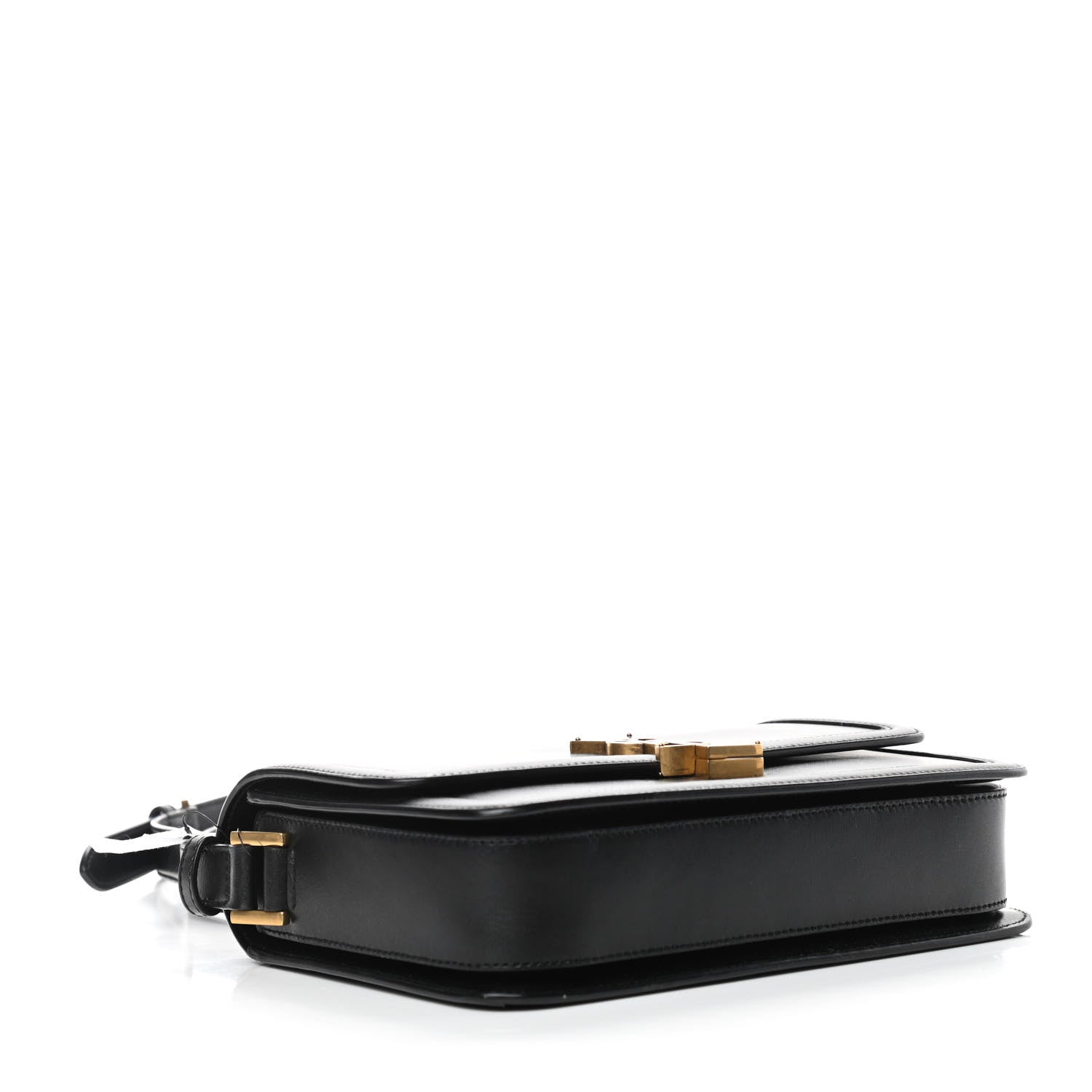 Saint Laurent Box Calfskin Monogram Medium Solferino Satchel Black 4 of 11