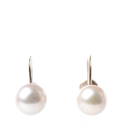 Mikimoto 14K Yellow Gold Akoya Pearl 7.5-8mm Screw Back Earrings 1 of 4