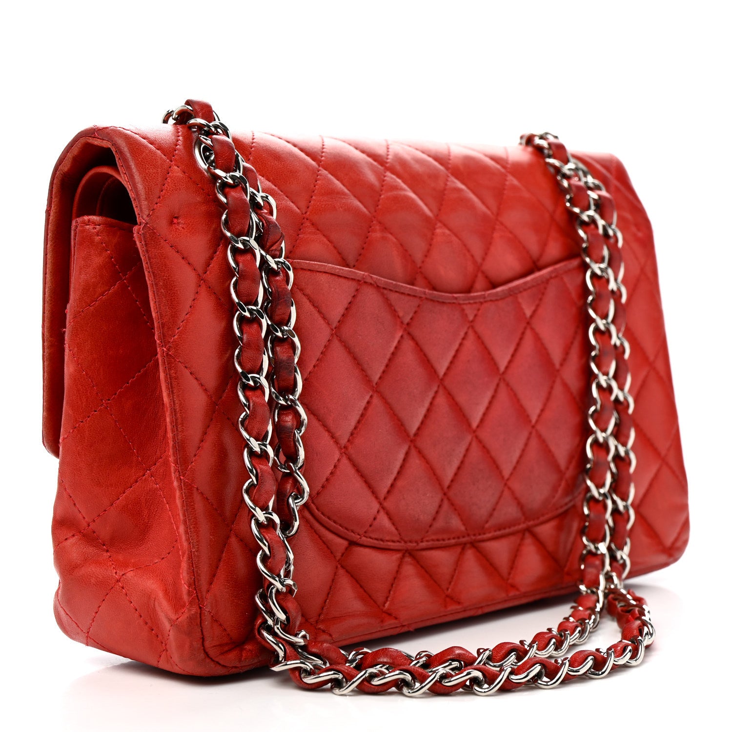 Chanel Lambskin Quilted Medium Double Flap Red 3 of 23