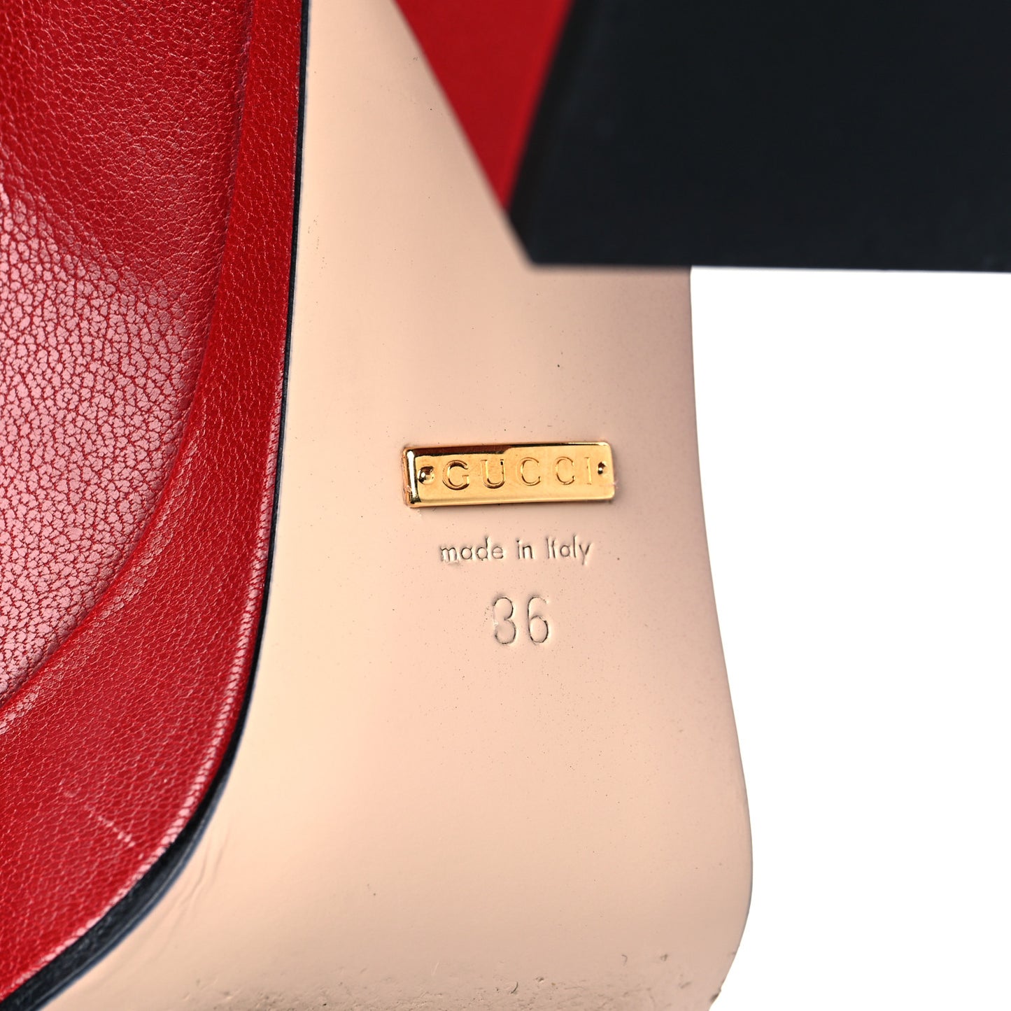 Goatskin Houdan Mid Heel Platform Loafers 36 Hibiscus Red