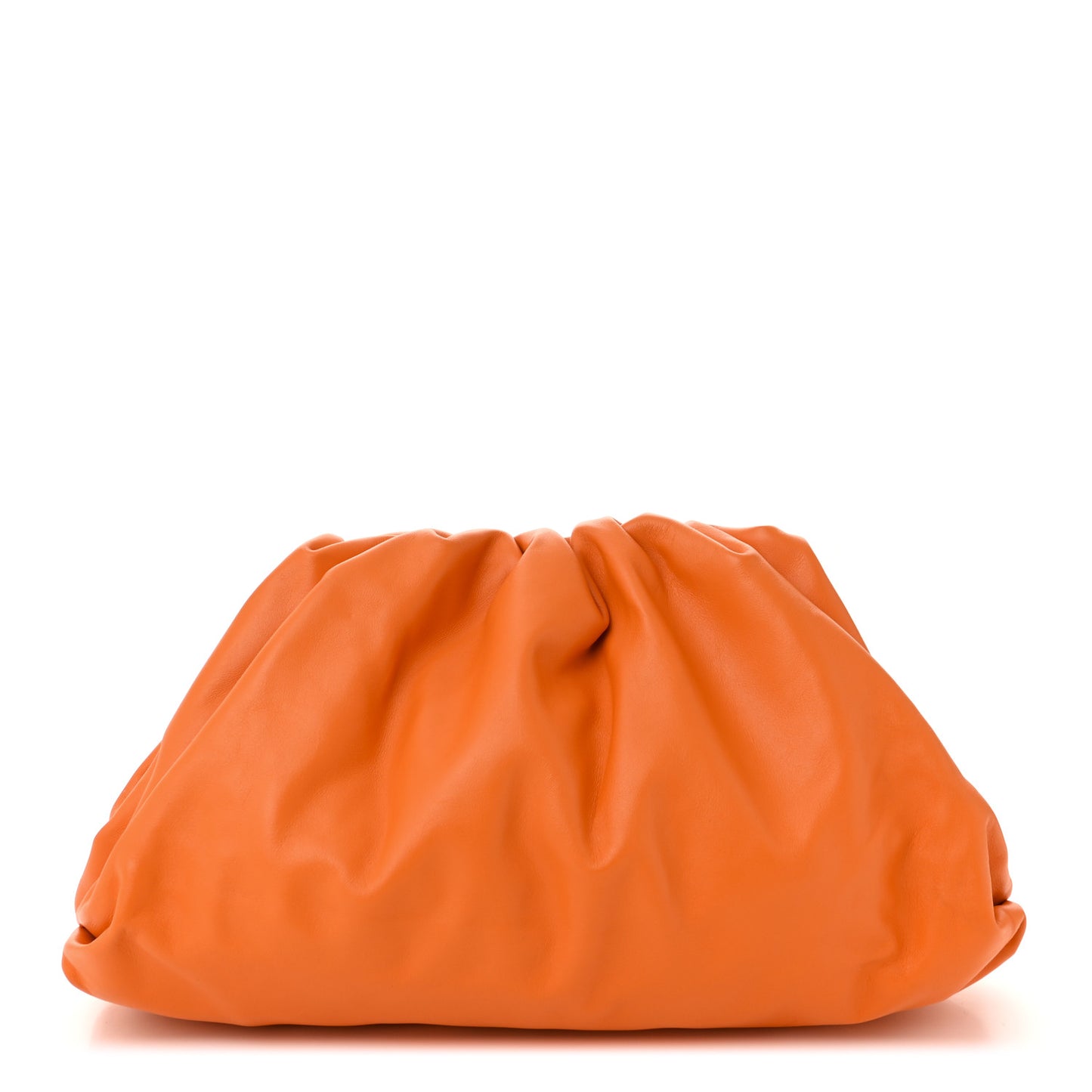 Smooth Butter Calf The Pouch Oversized Clutch Burnt Orange