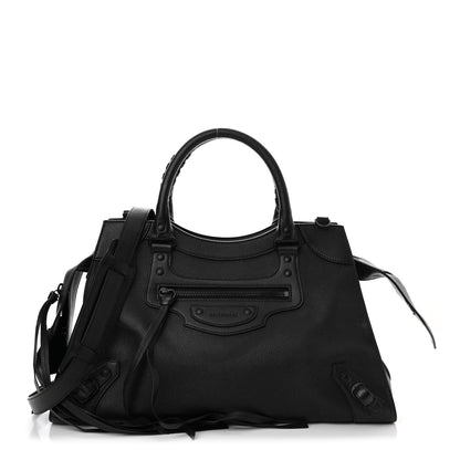 Balenciaga Grained Calfskin Neo Classic Black Hardware Medium City Black 1 of 11