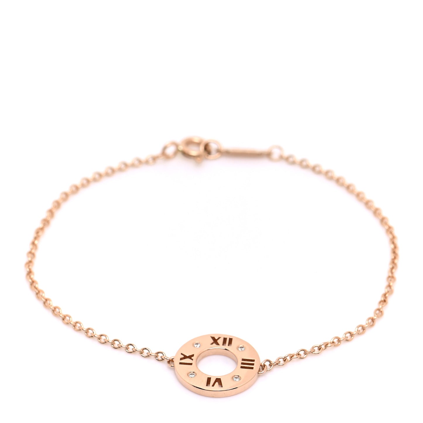 18K Rose Gold Diamond Atlas Pierced Bracelet