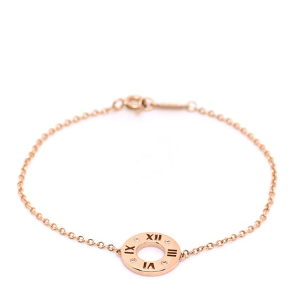 Tiffany 18K Rose Gold Diamond Atlas Pierced Bracelet 1 of 6