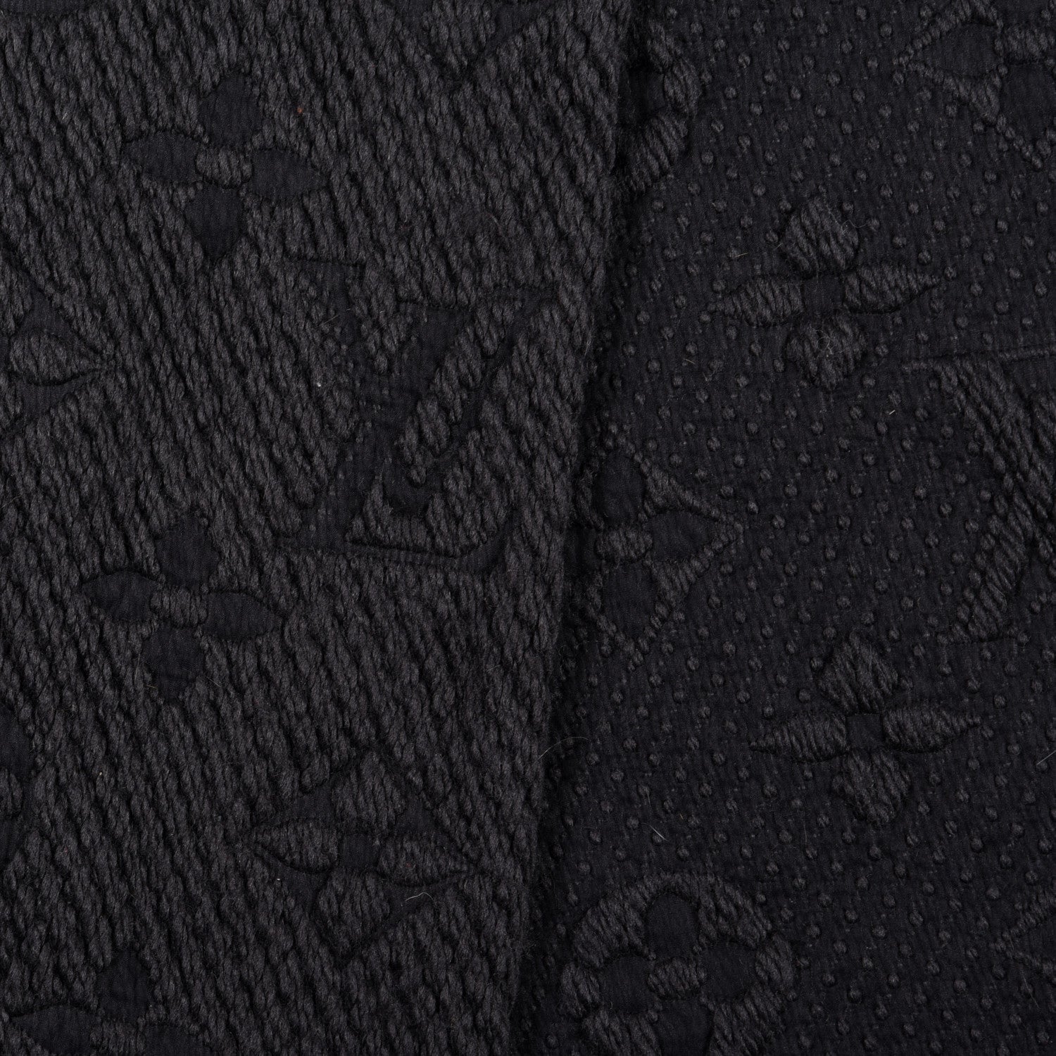 Louis Vuitton Wool Silk Logomania Scarf Black 3 of 4