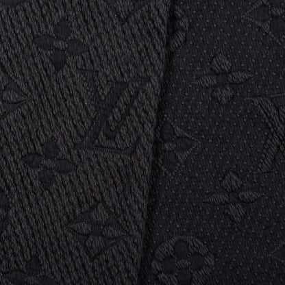 Louis Vuitton Wool Silk Logomania Scarf Black 3 of 4