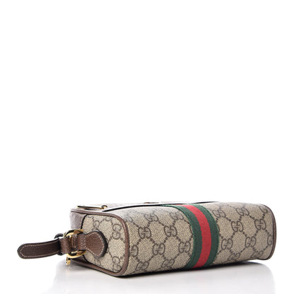 Gucci GG Supreme Monogram Web Mini Ophidia Shoulder Bag Brown 4 of 10