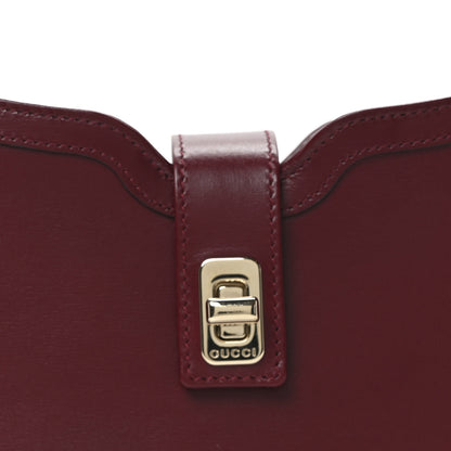 Gucci Calfskin Mini Moon Side Shoulder Bag Rosso Ancora 8 of 10