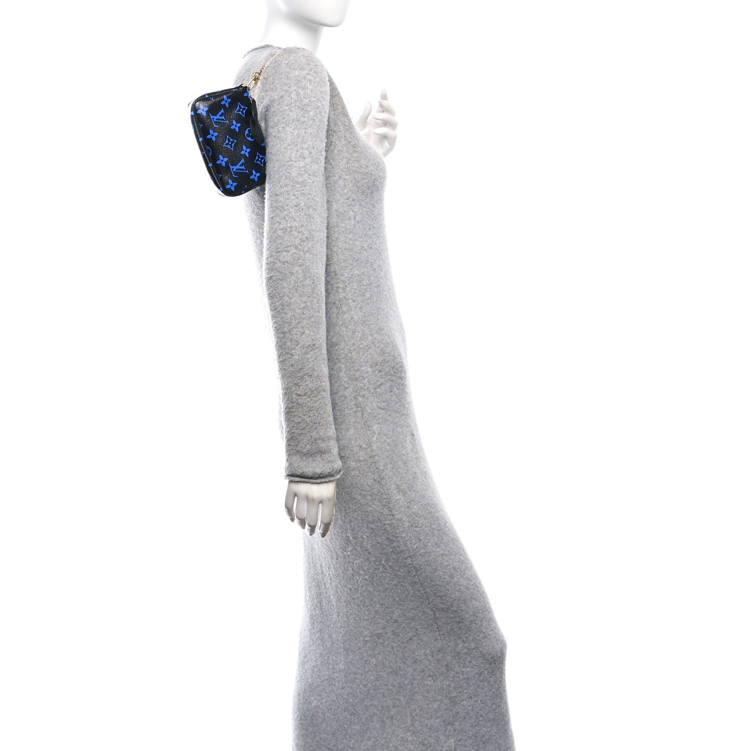 Louis Vuitton Colored Monogram Mini Pochette Accessories Blue Black 2 of 8