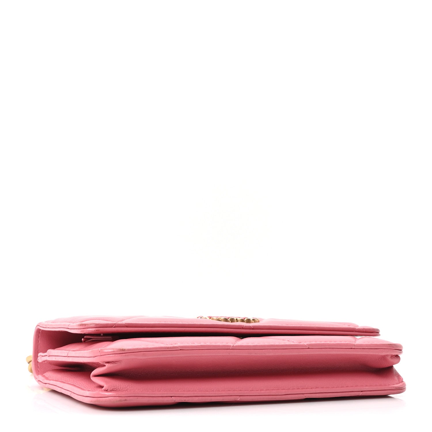 Chanel Lambskin Quilted Chanel 19 Wallet On Chain WOC Pink 4 of 11