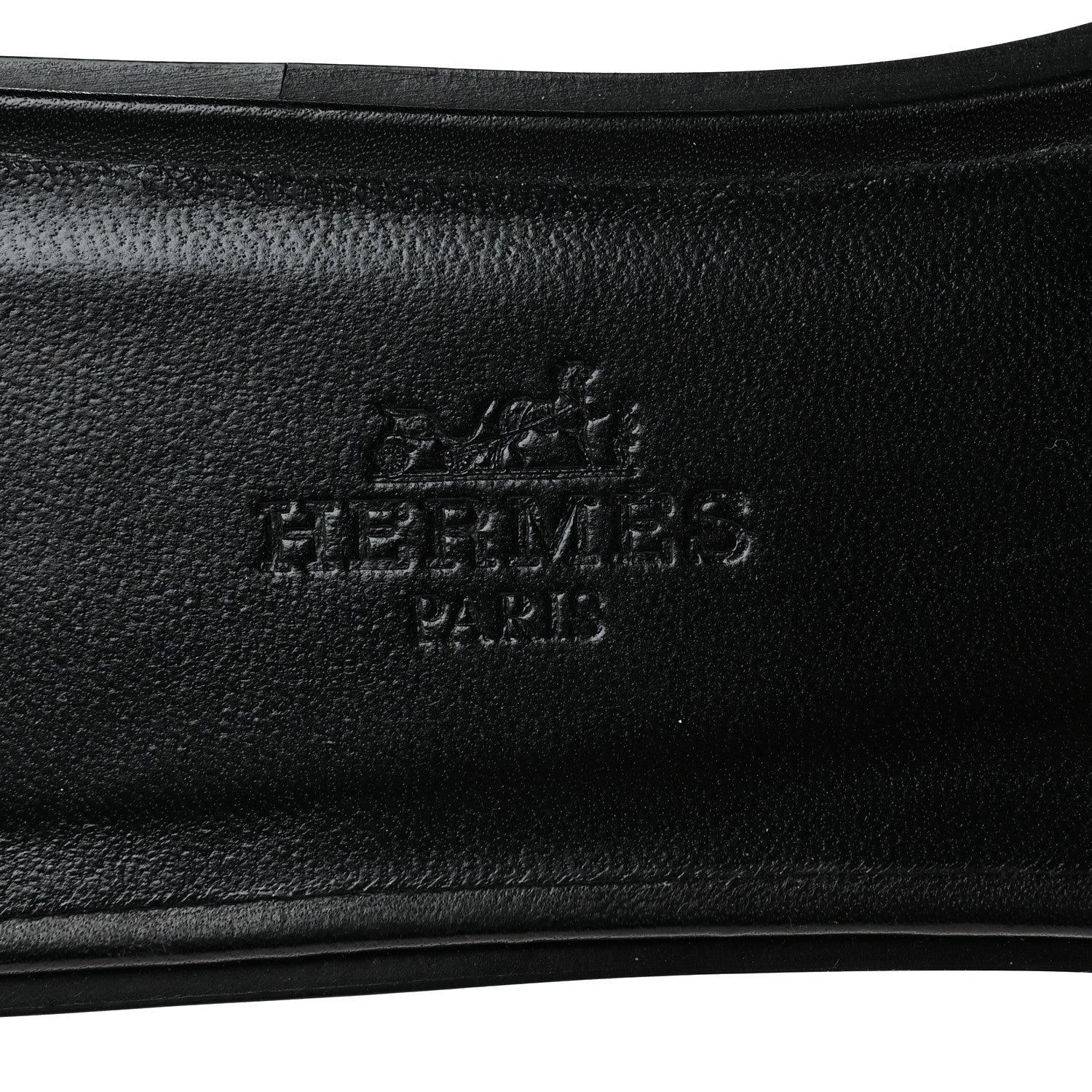 Hermes Calfskin Studded Oran Sandals 36 Black 7 of 10