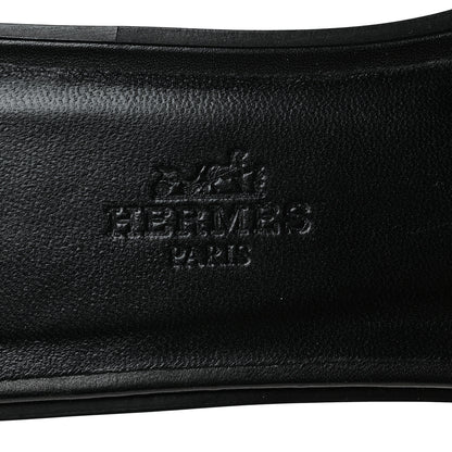 Hermes Calfskin Studded Oran Sandals 36 Black 7 of 10
