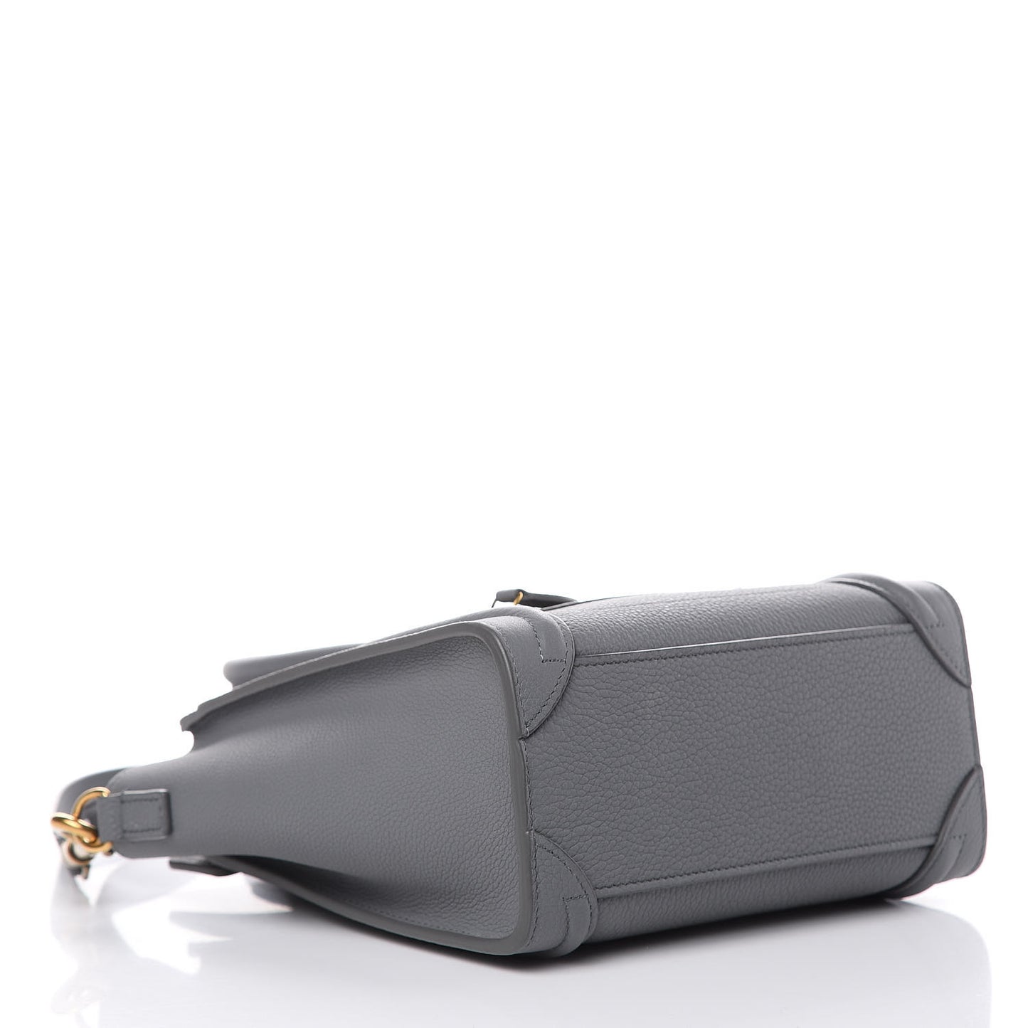 Drummed Calfskin Nano Luggage Kohl