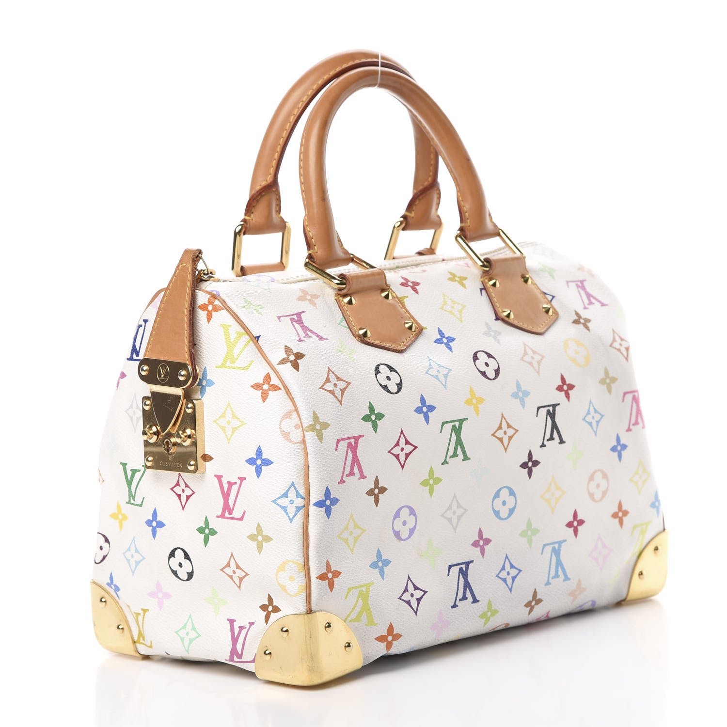 Louis Vuitton Monogram Multicolor Speedy 30 White 3 of 14