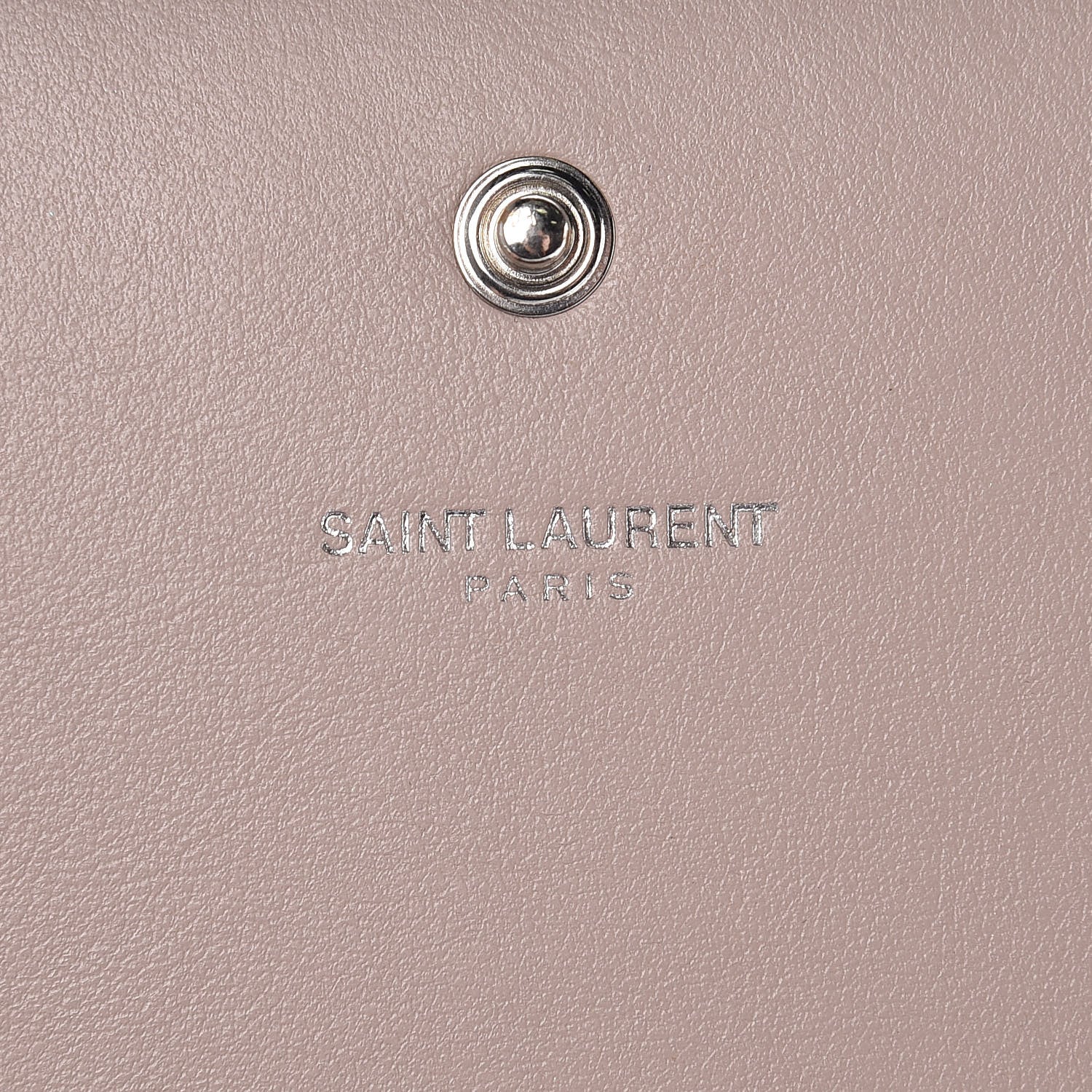 Saint Laurent Calfskin Crocodile Embossed Monogram Chain Wallet Rose Antic 6 of 9