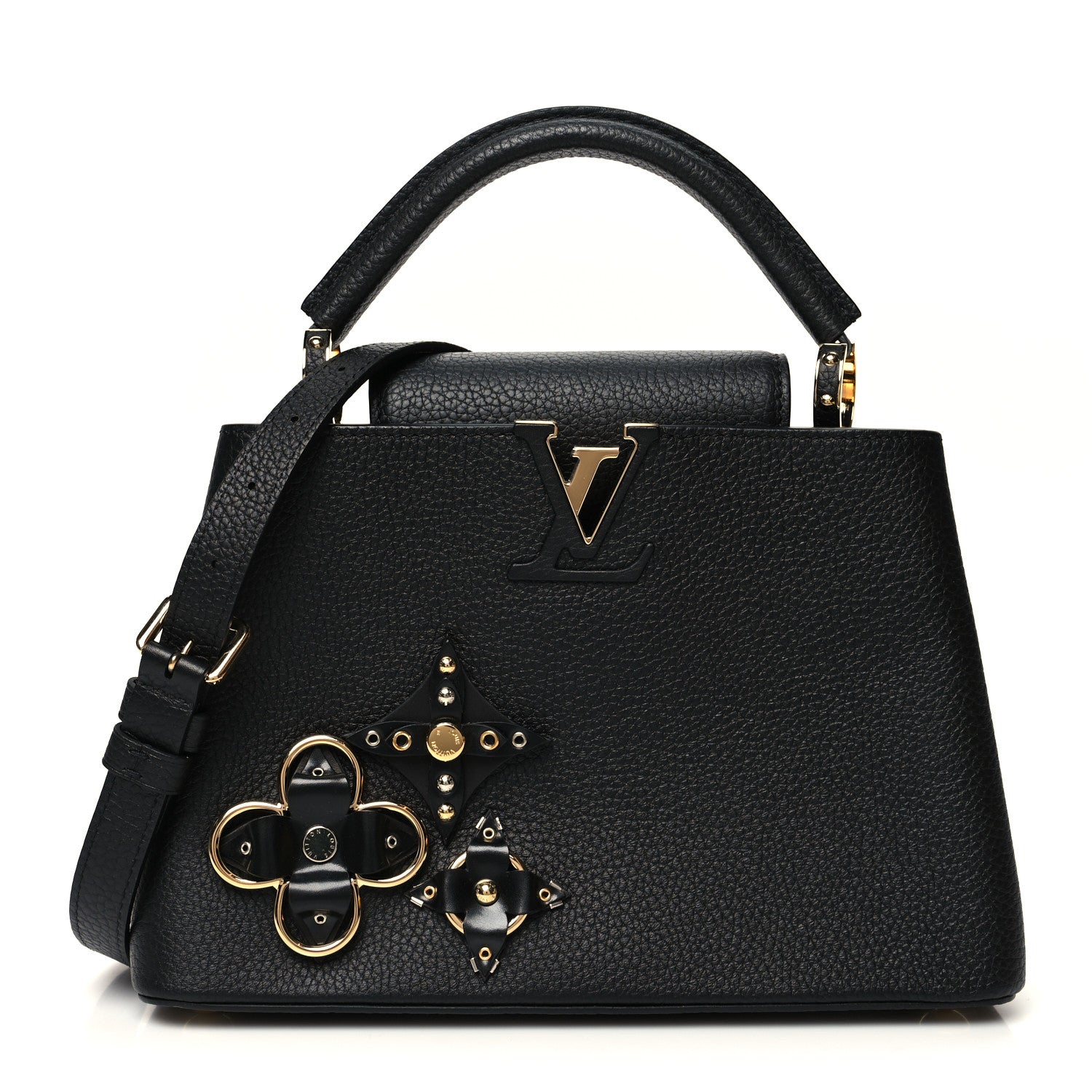 Louis Vuitton Taurillon Mechanical Flowers Capucines BB Black 1 of 10