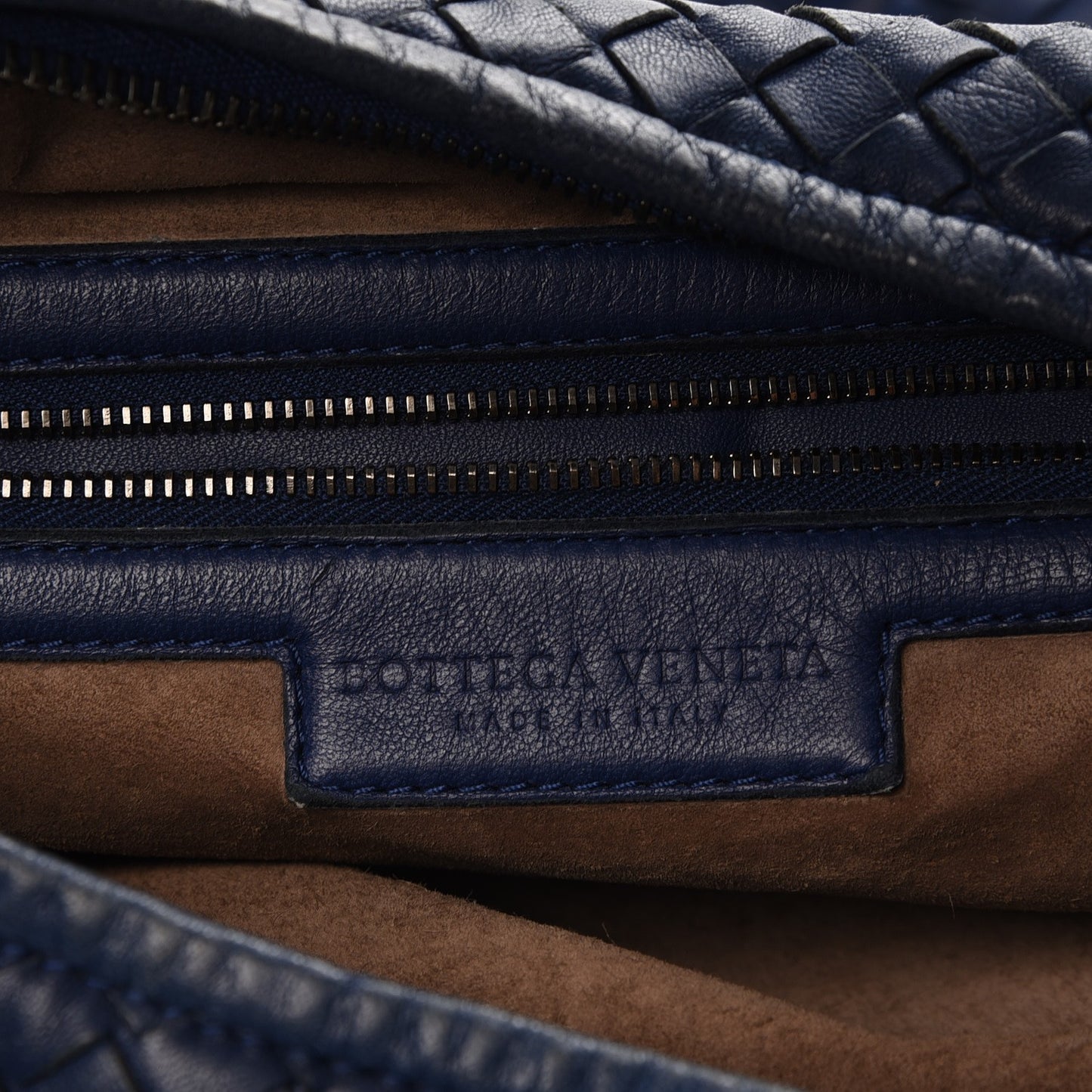 Nappa Intrecciato Large Veneta Hobo Baltic Blue