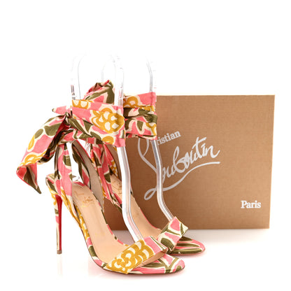 Christian Louboutin Crepe Satin Raoul Du Desert 100 Sandal 36 Jupon 9 of 9