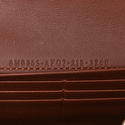 Fendi Vitello Stampa Granata Macro Stitchings Continental Wallet On Chain Ghianda 6 of 8