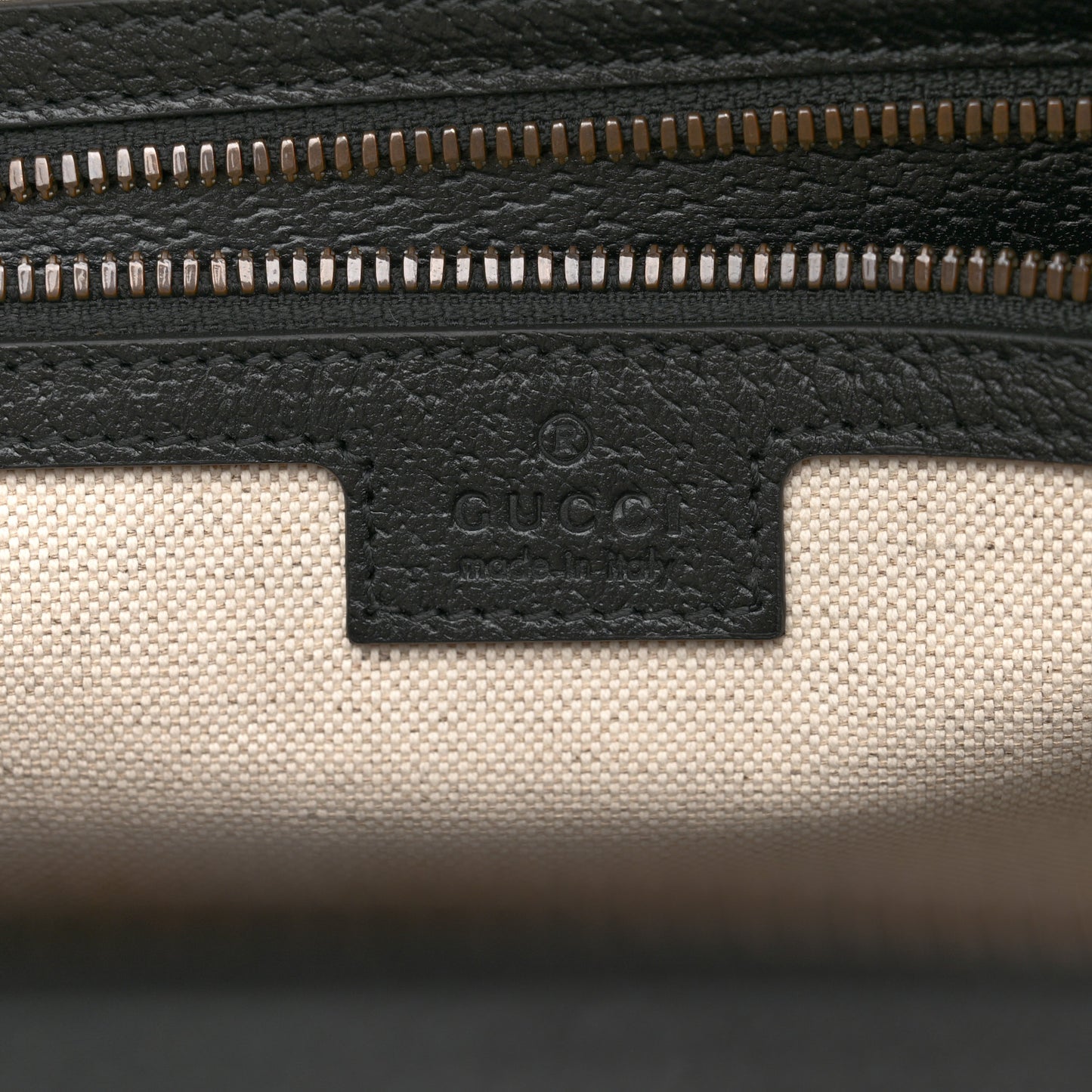 Textured Dollar Calfskin Web Large Diana Duffle Bag Black Dusty Grey