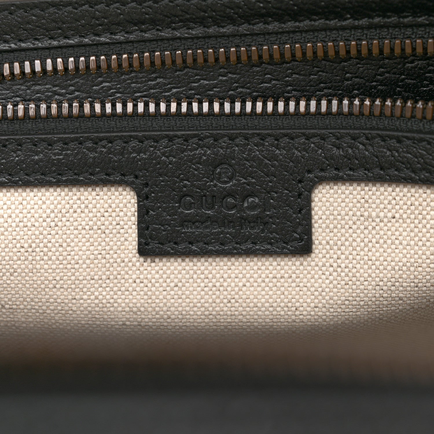Gucci Textured Dollar Calfskin Web Large Diana Duffle Bag Black Dusty Grey 6 of 10
