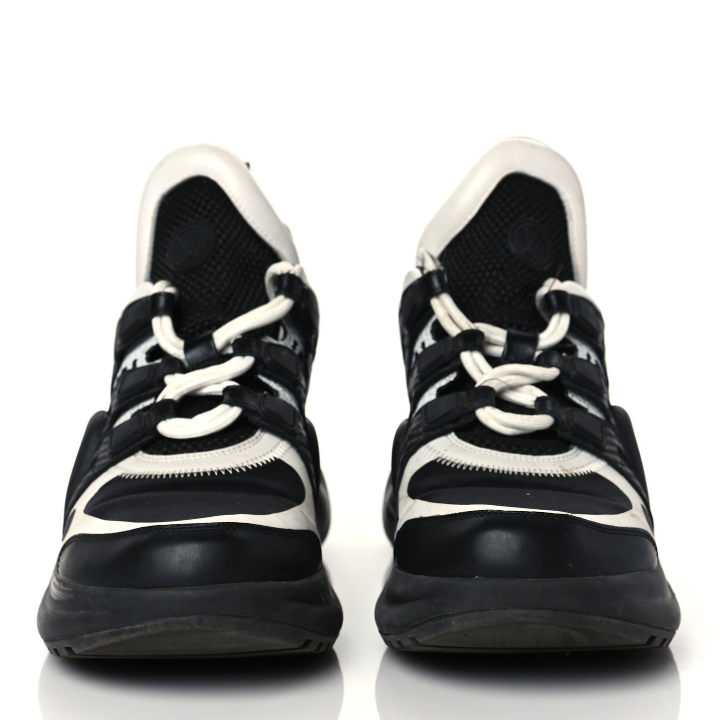 Calfskin Technical Nylon LV Archlight Sneakers 39 Black White