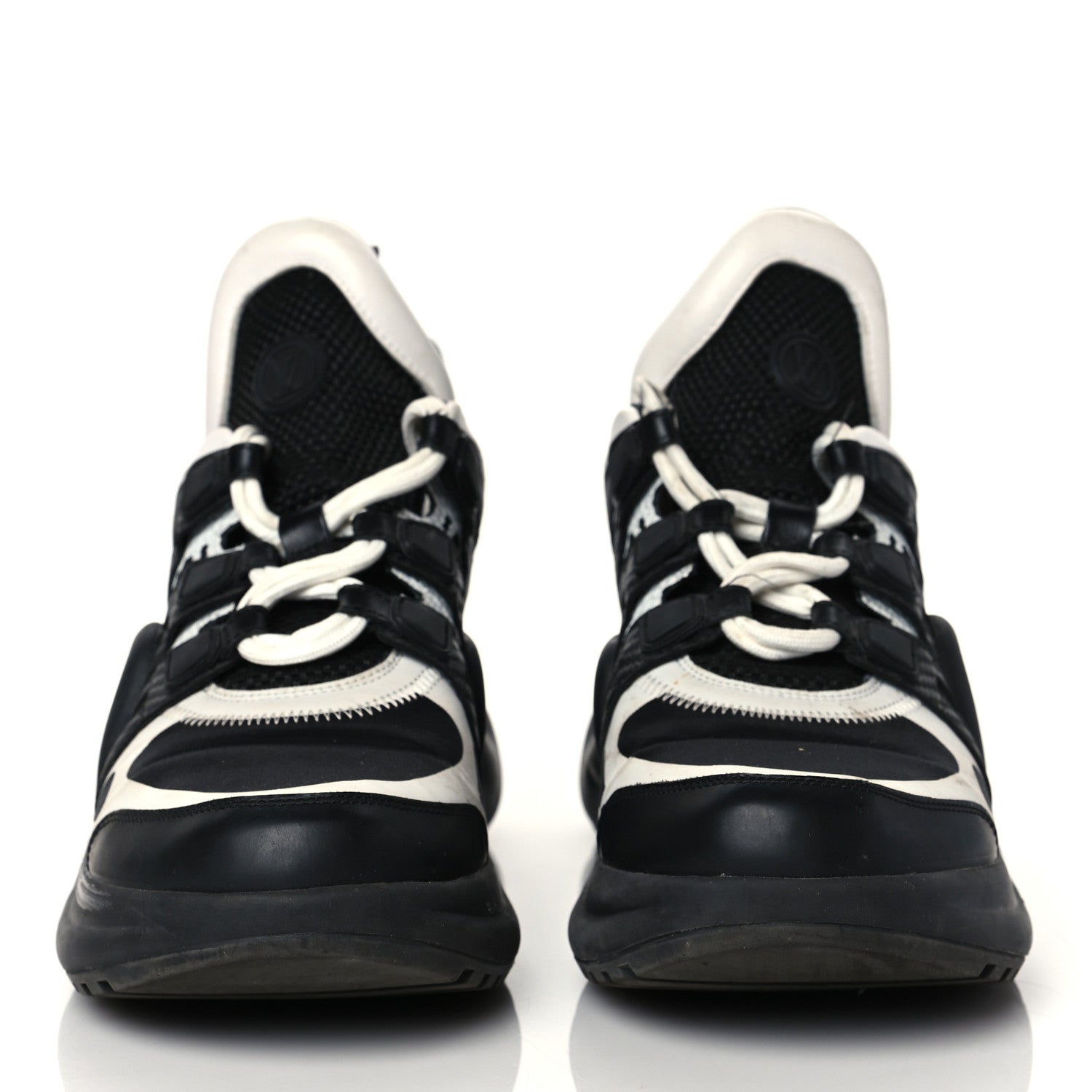 Louis Vuitton Calfskin Technical Nylon LV Archlight Sneakers 39 Black White 2 of 15