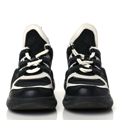 Louis Vuitton Calfskin Technical Nylon LV Archlight Sneakers 39 Black White 2 of 15