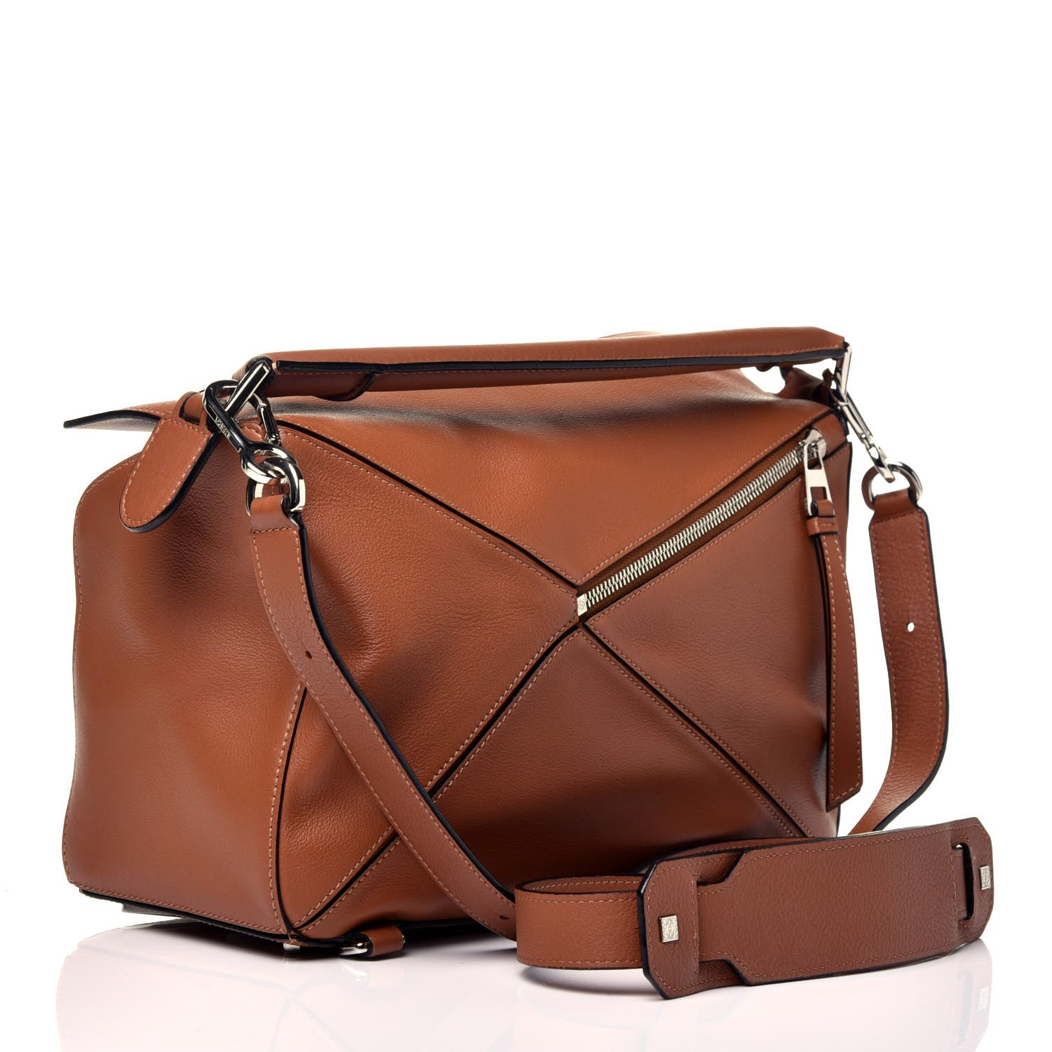Loewe Calfskin Medium Puzzle Bag Tan 4 of 10
