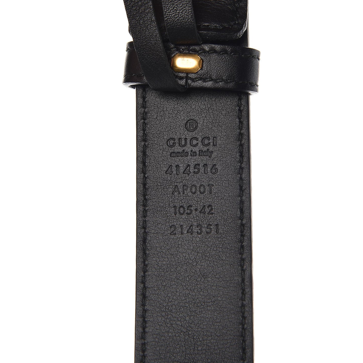 Moon Calfskin Double G 30mm Belt 105 42 Black
