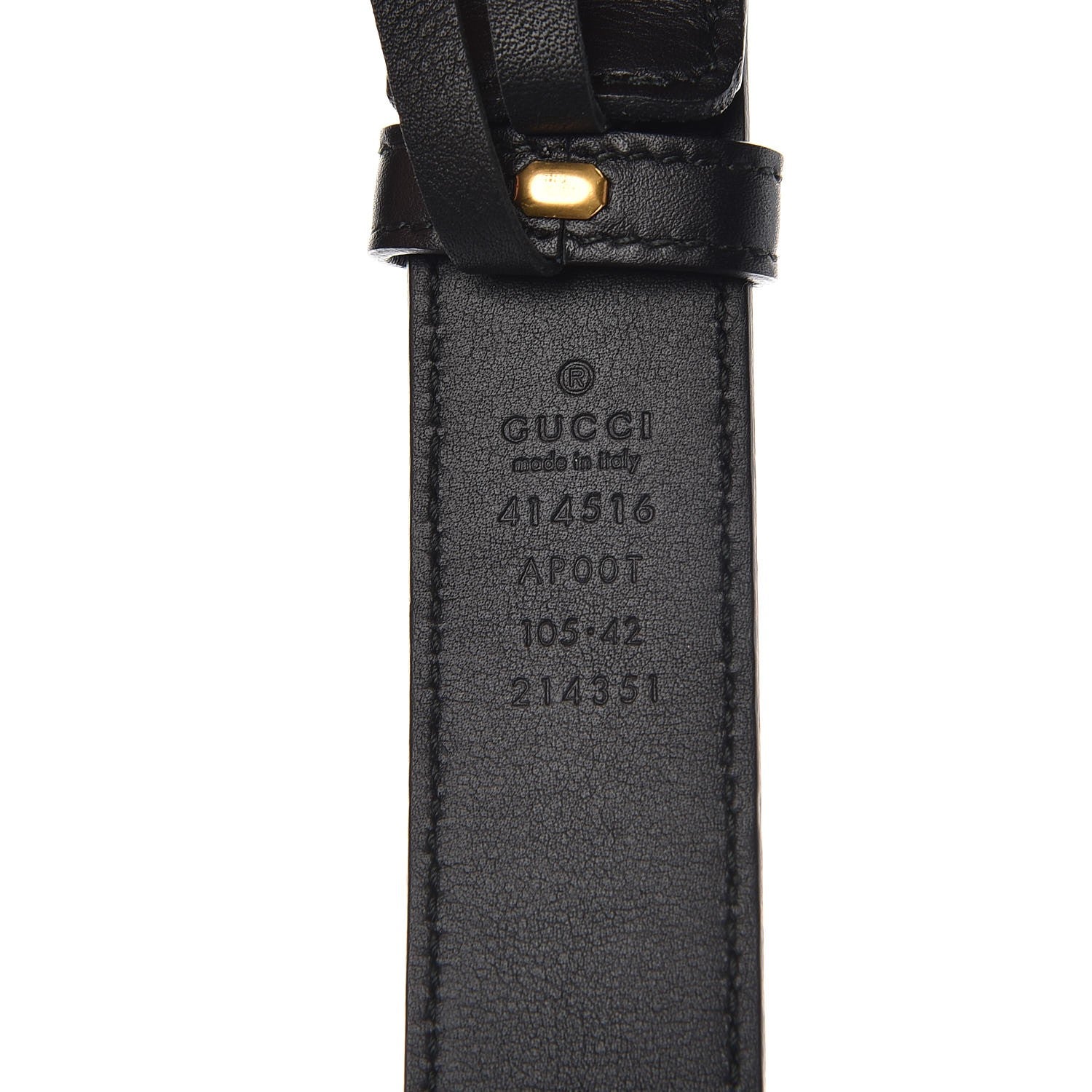 Gucci Moon Calfskin Double G 30mm Belt 105 42 Black 6 of 7