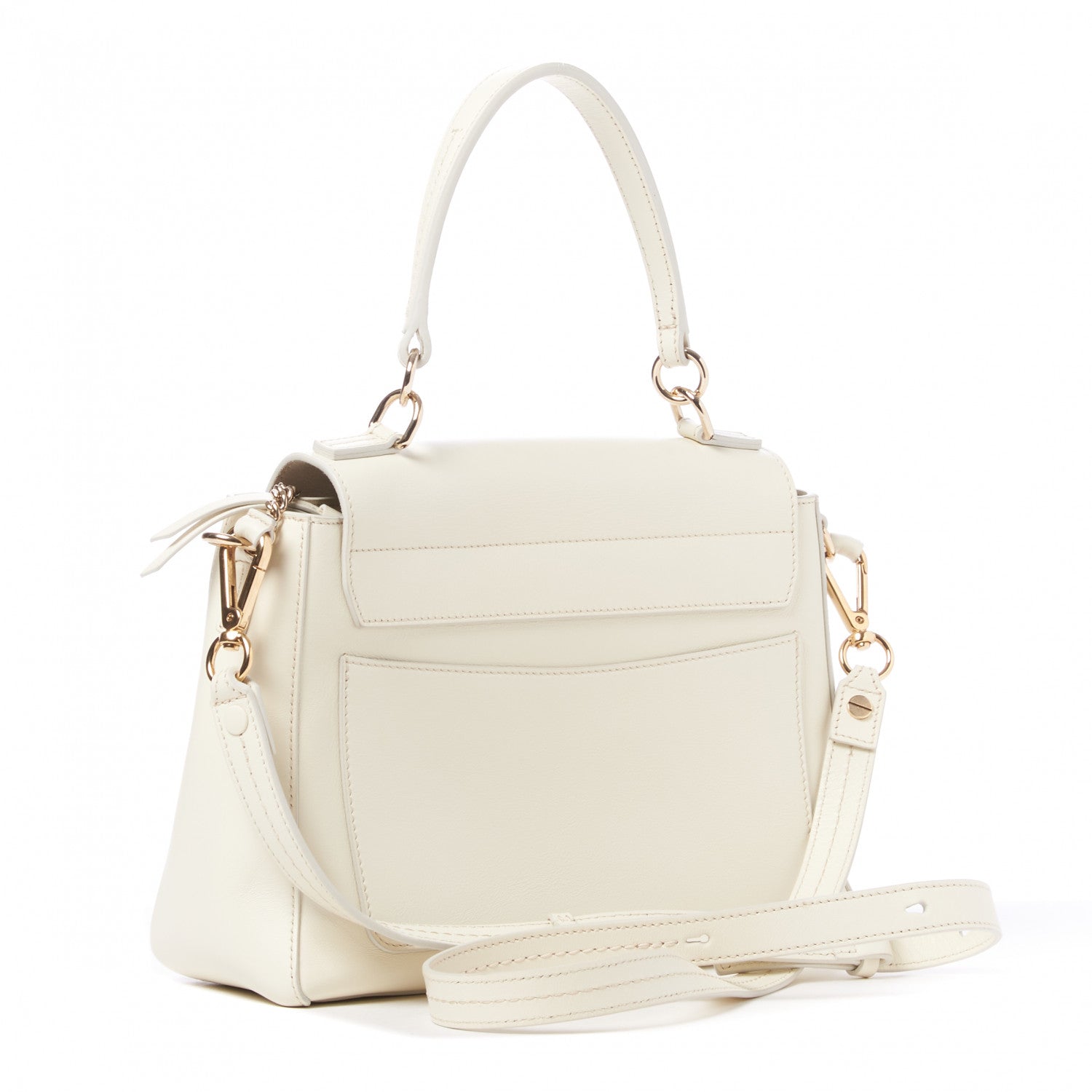 Chloe Smooth Calfskin Quilted Small Faye Day Shoulder Bag Natural White 2 of 8