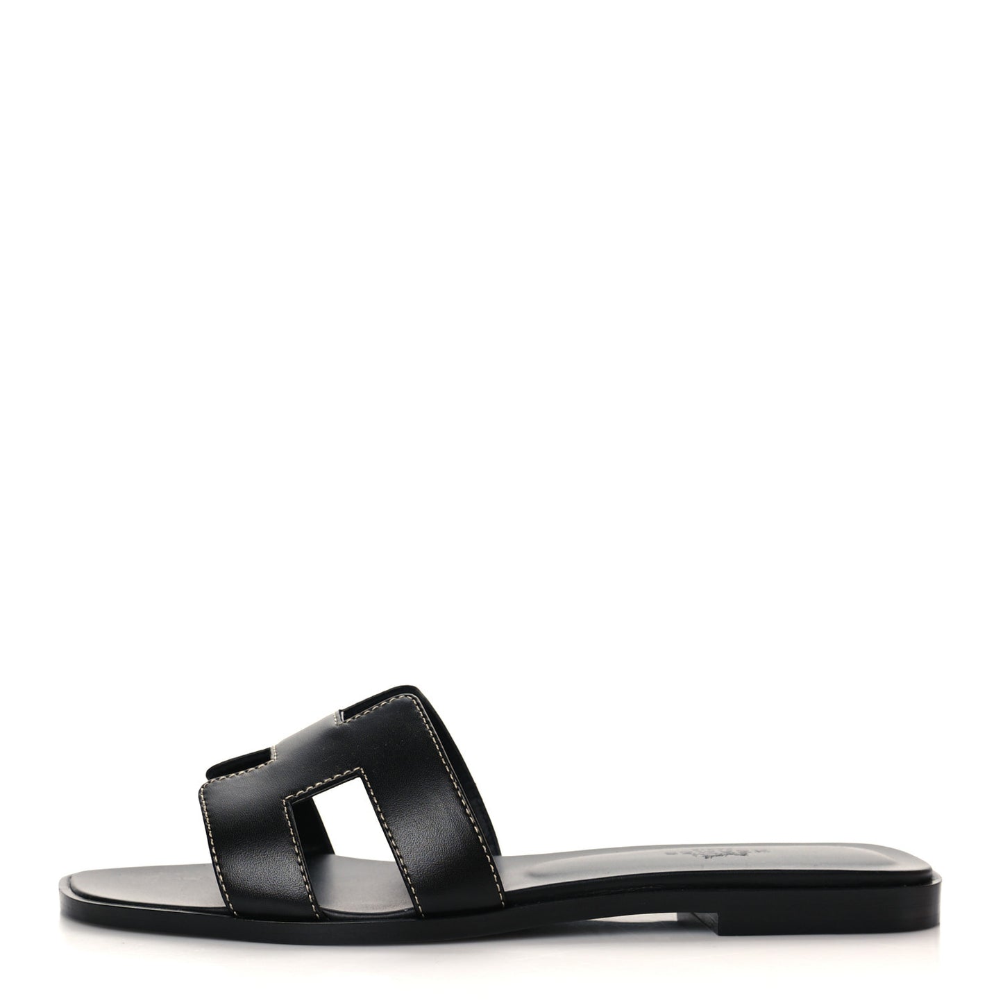 Box Calfskin Oran Sandals 37.5 Black