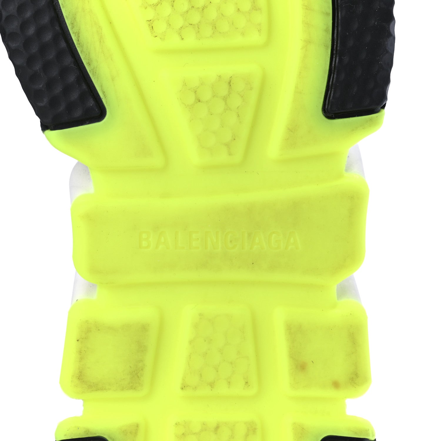 Balenciaga Neoprene Knit Womens Speed Sneakers 38 Black White Yellow Fluo 6 of 8