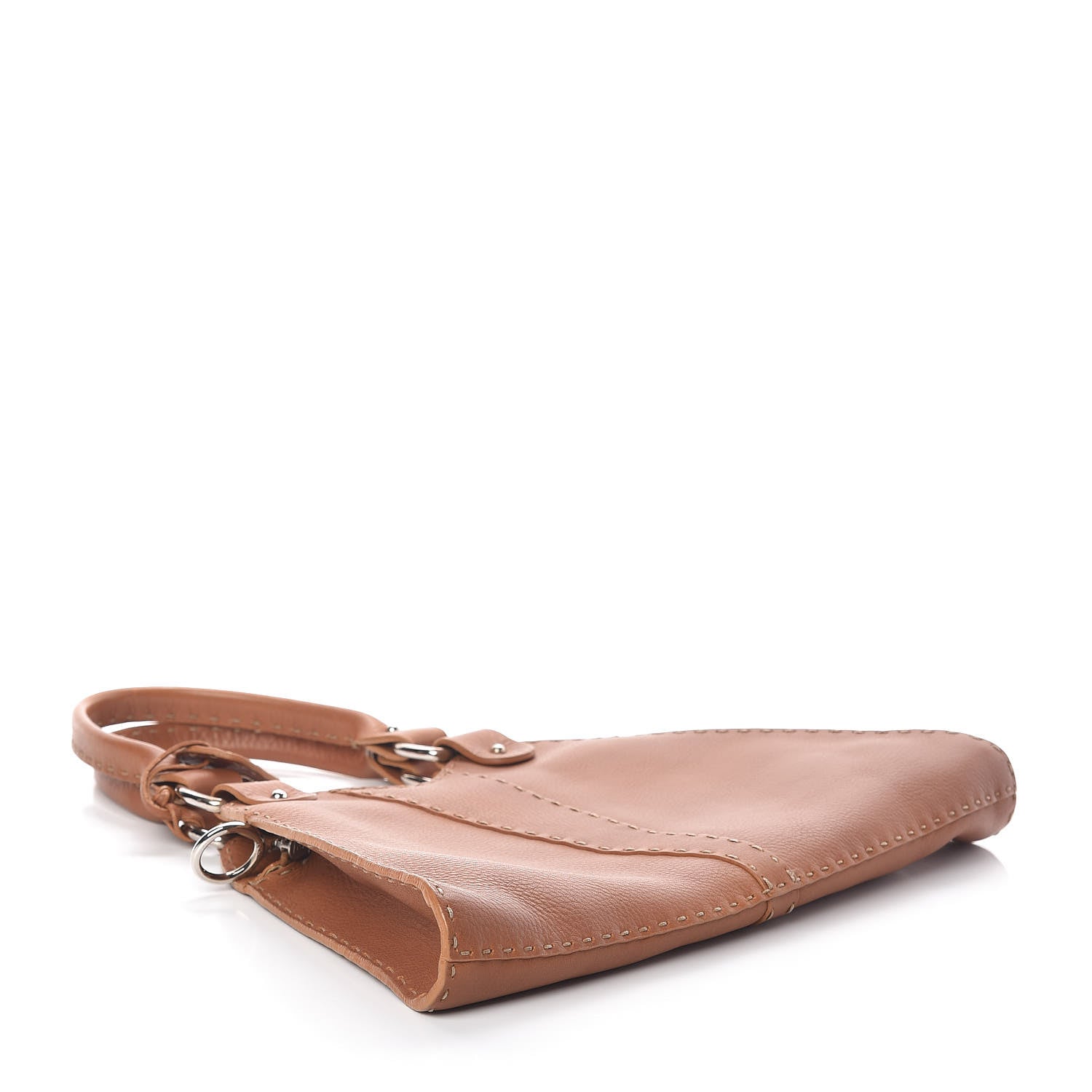 Fendi Calfskin Romano Selleria Diablo Shopper Camel 4 of 10
