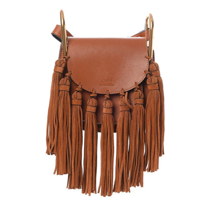 Chloe Calfskin Mini Hudson Fringe Shoulder Bag Caramel 1 of 7