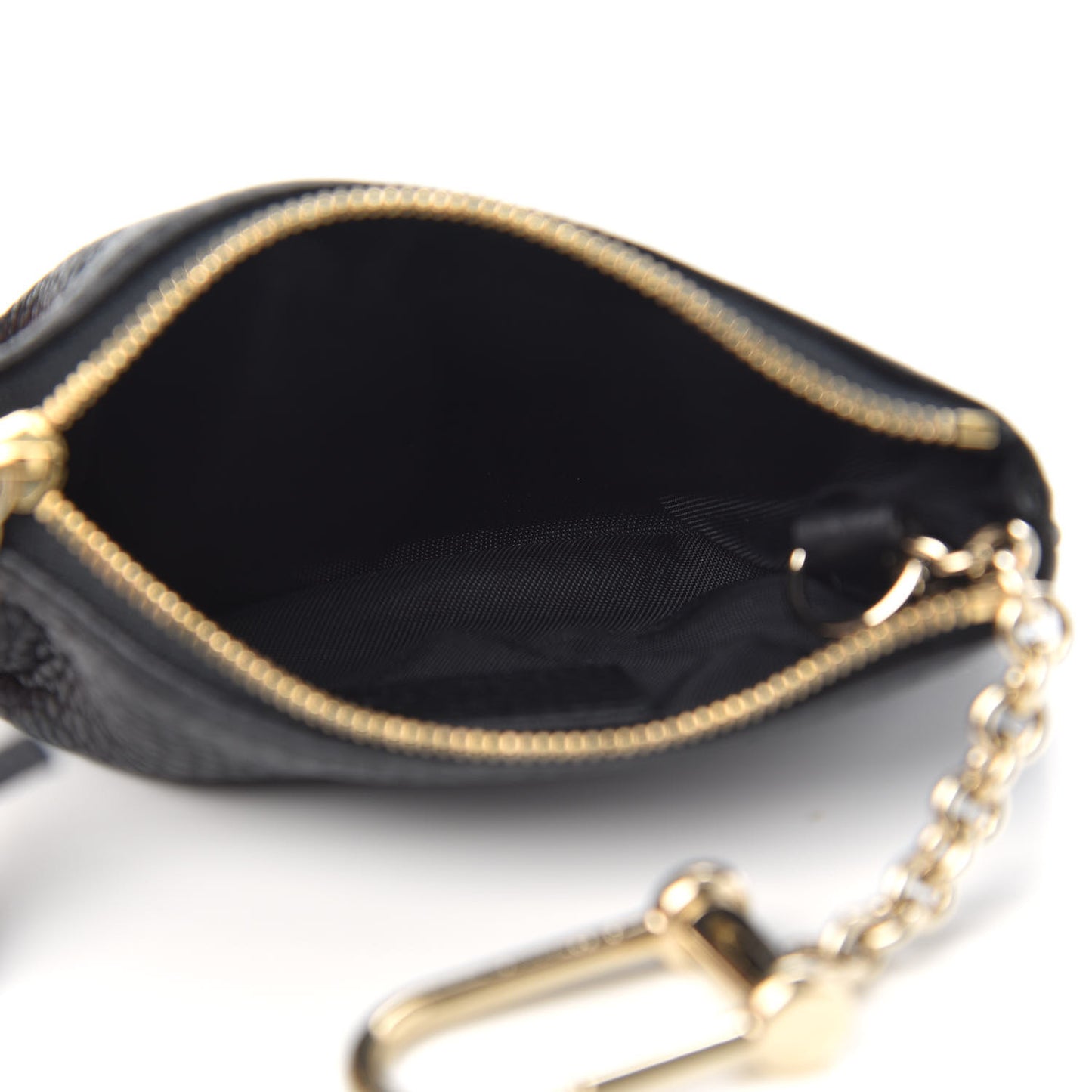 Pebbled Calfskin Soho Key Case Black