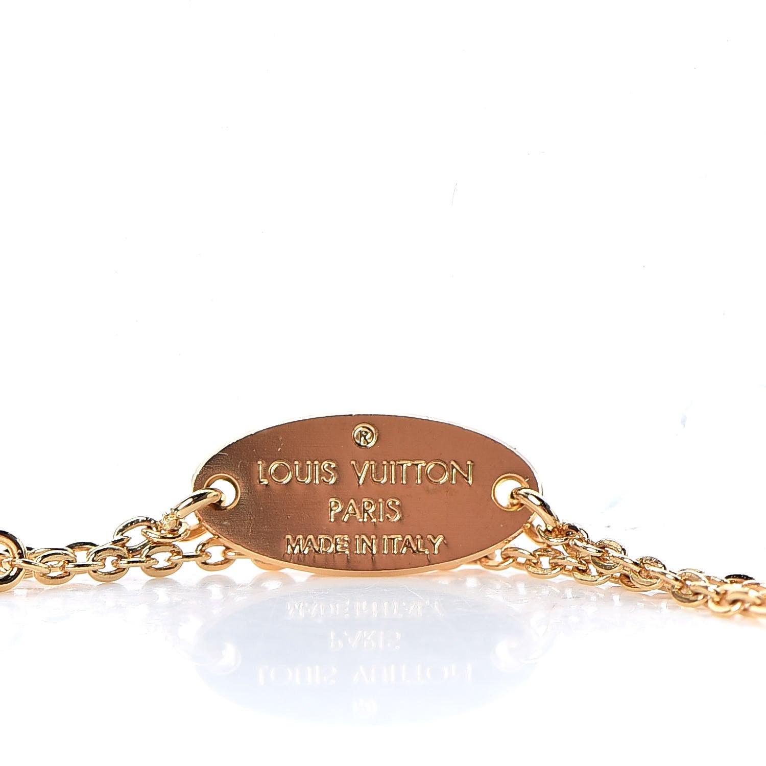 Louis Vuitton Brass Nanogram Bracelet Silver Gold 4 of 6