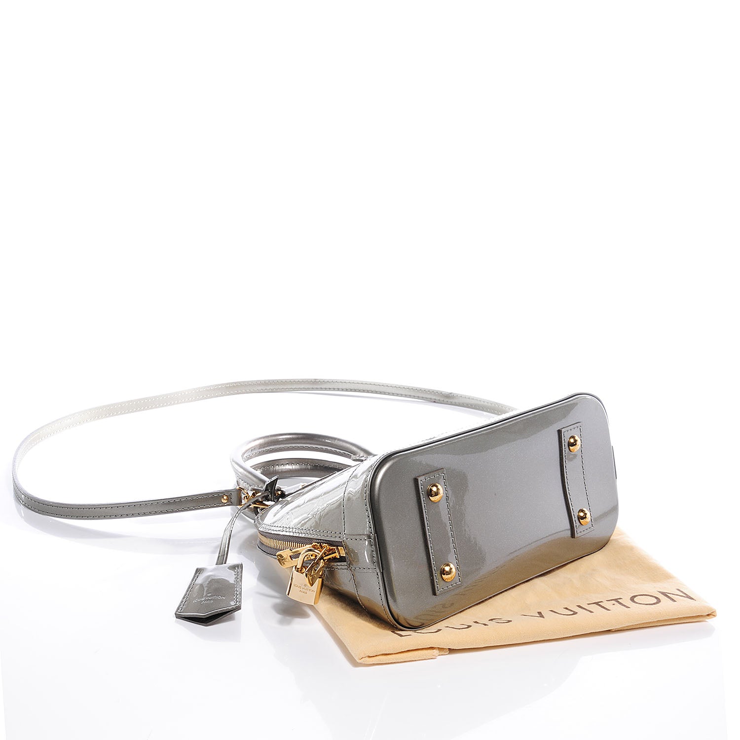 Louis Vuitton Vernis Alma BB Gris Art Deco 4 of 7