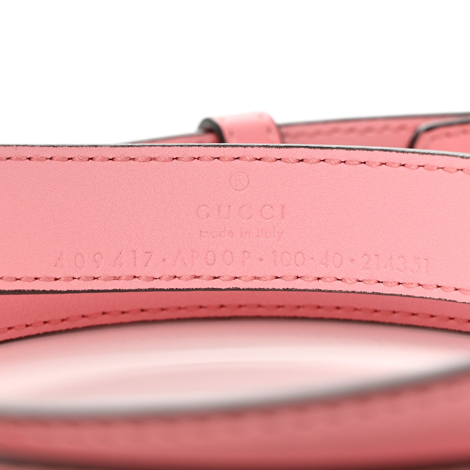 Gucci Moon Calfskin Palladium Double G 20mm Belt 100 40 Wild Rose 3 of 5