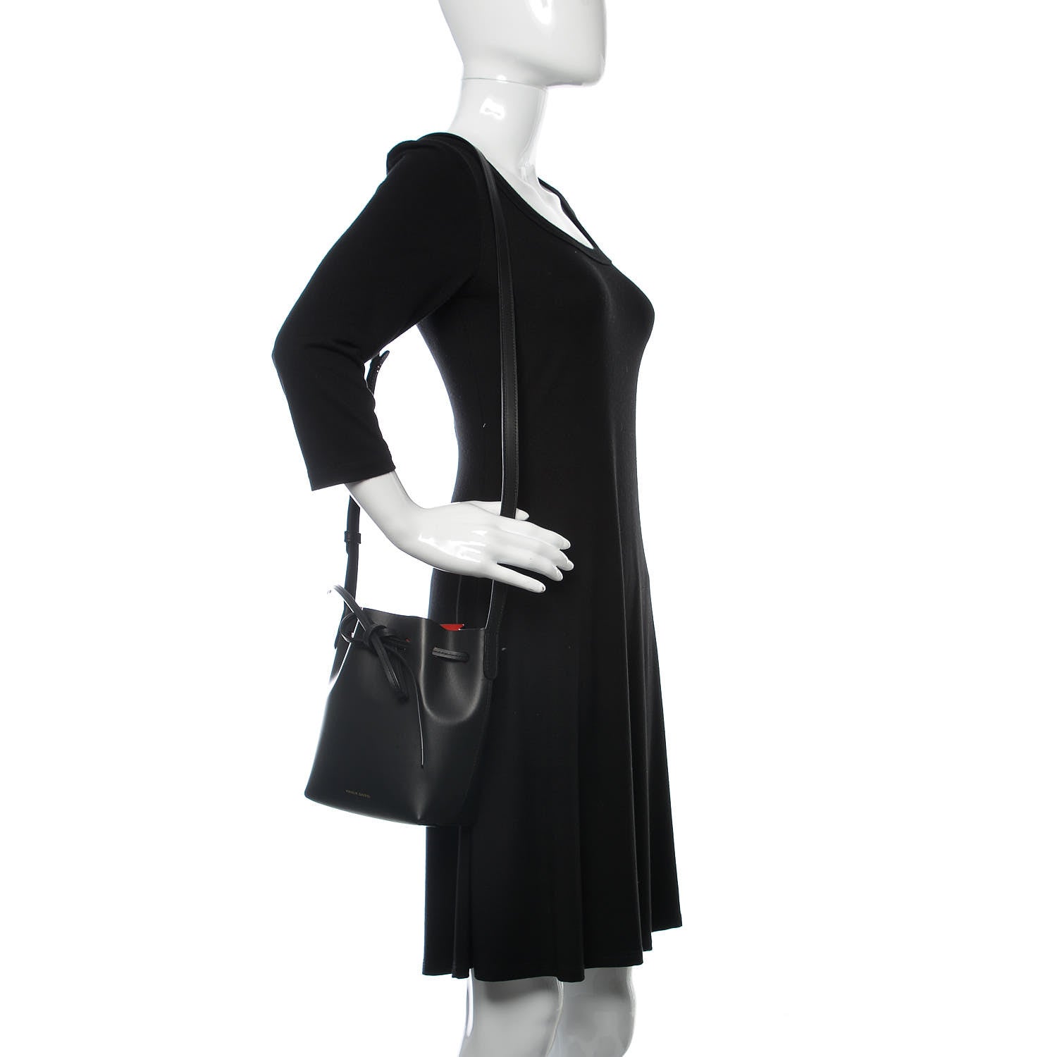 Mansur Gavriel Calfskin Mini Mini Bucket Bag Black Flamma 2 of 8