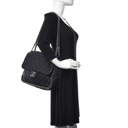 Chanel Washed Lambskin Quilted Maxi Chain Around Flap Black 2 of 15