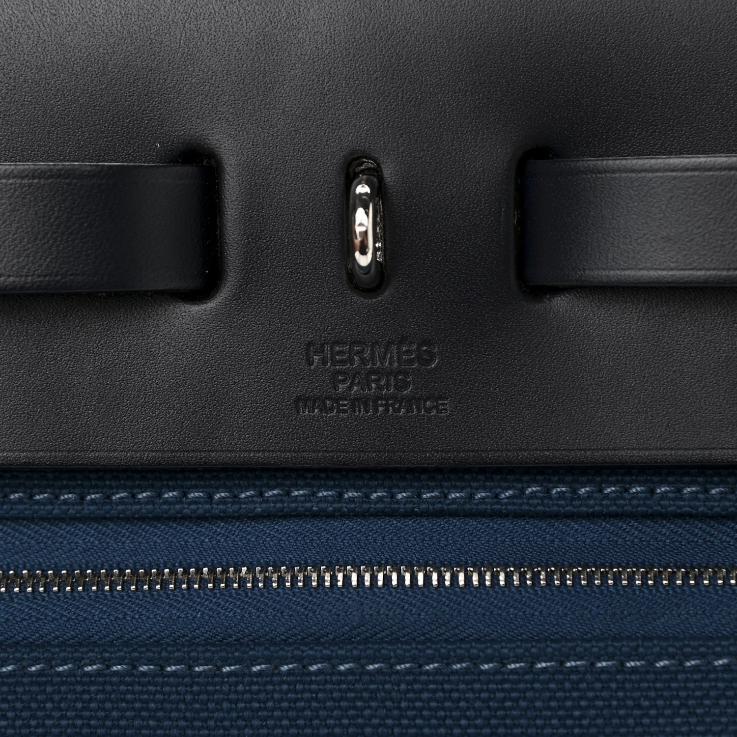 Hermes Military Toile Vache Hunter Herbag Zip PM 31 Deep Blue Indigo 7 of 18