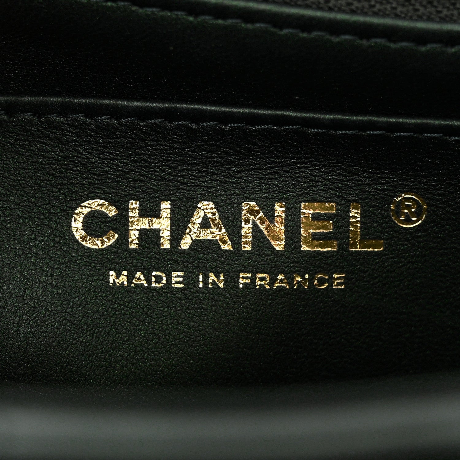 Chanel Iridescent Lambskin Quilted Mini Top Handle Rectangular Flap Dark Green 6 of 10