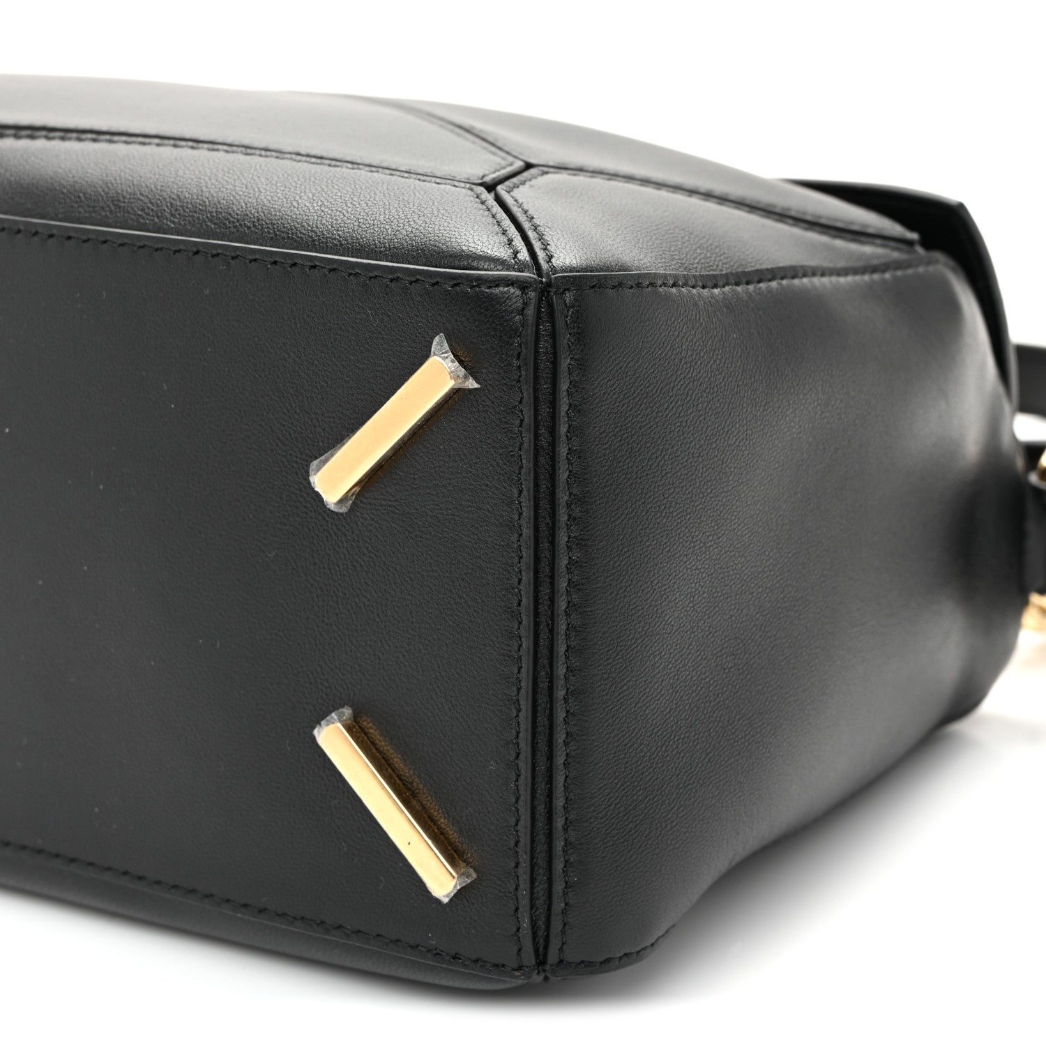 Loewe Nappa Lambskin Small Featherlight Puzzle Bag Black 9 of 9