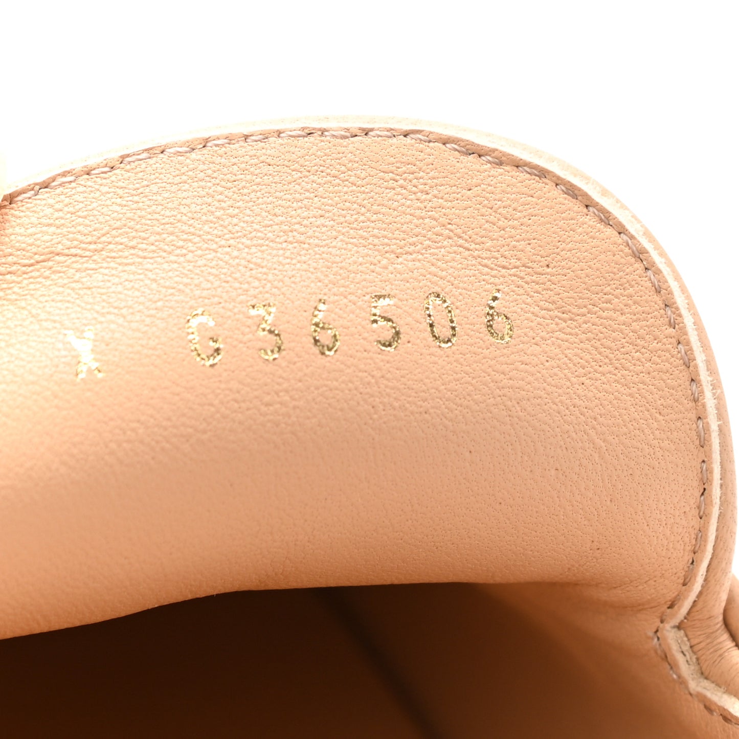 Lambskin Quilted Womens CC Loafers 38.5 Beige