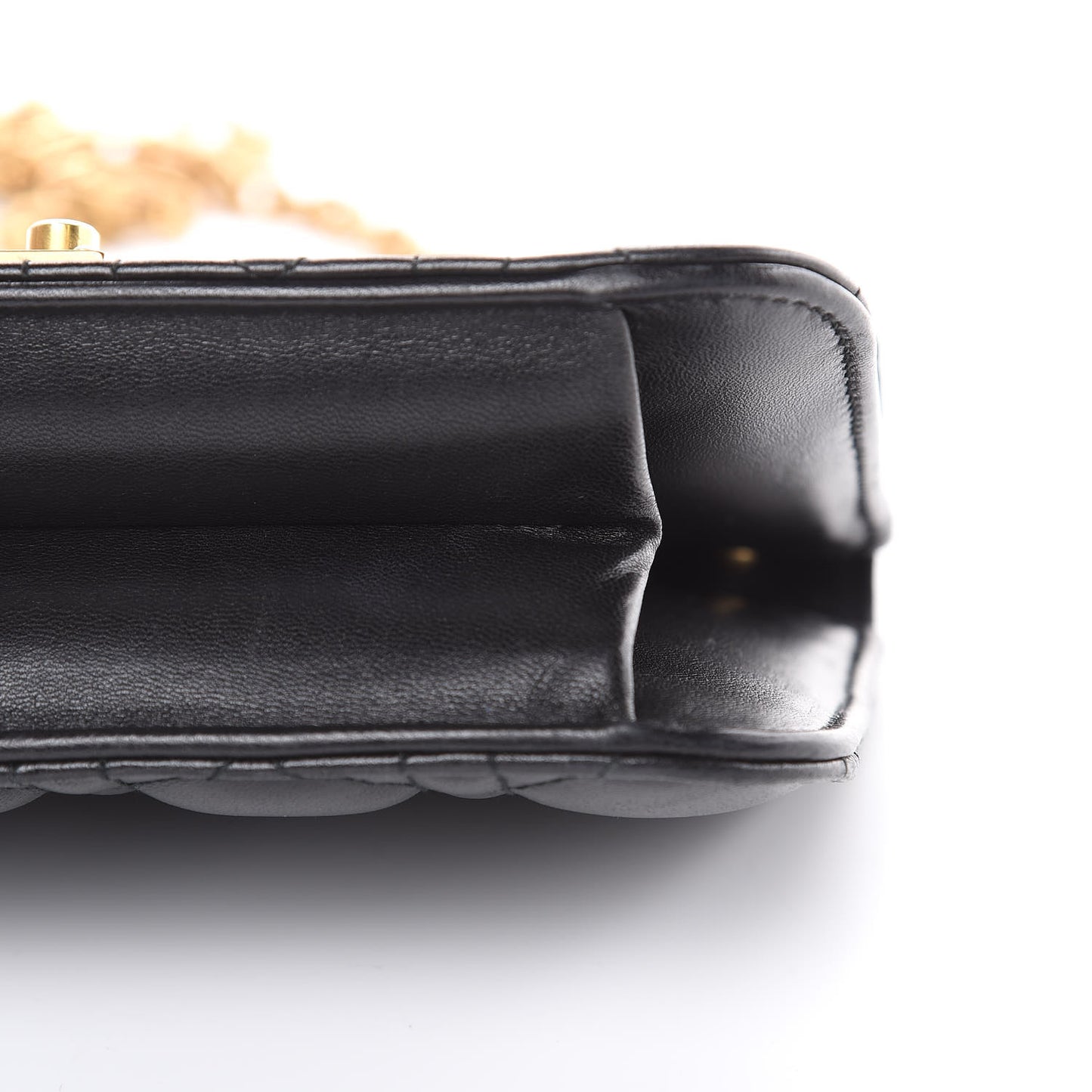 Lambskin Cannage Small Dioraddict Flap Bag Black